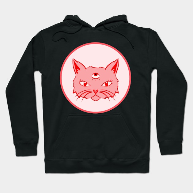 Third eye cat Hoodie by hgrasel